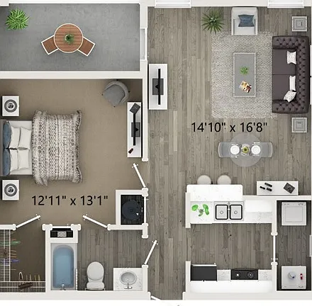 One Bedroom One Bath Floor Plan One Bedroom One Bath Floor Plan