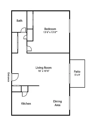 Floor plan 1 Bedroom