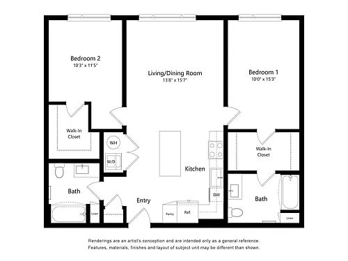 Floor plan Astral by Alta 2B-B.1
