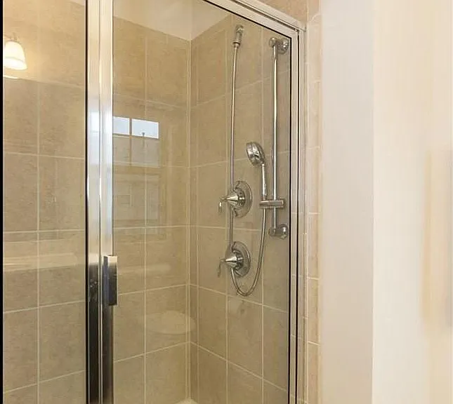 Full glass door Master bath