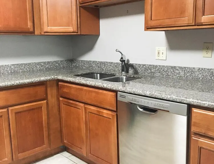 Granite counter tops and tons of storage in the cabinets!