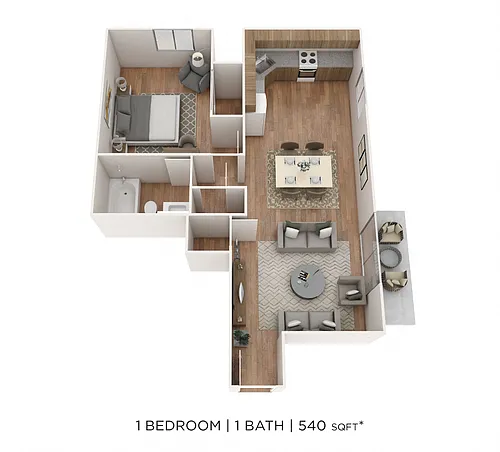 Floor plan One Bedroom