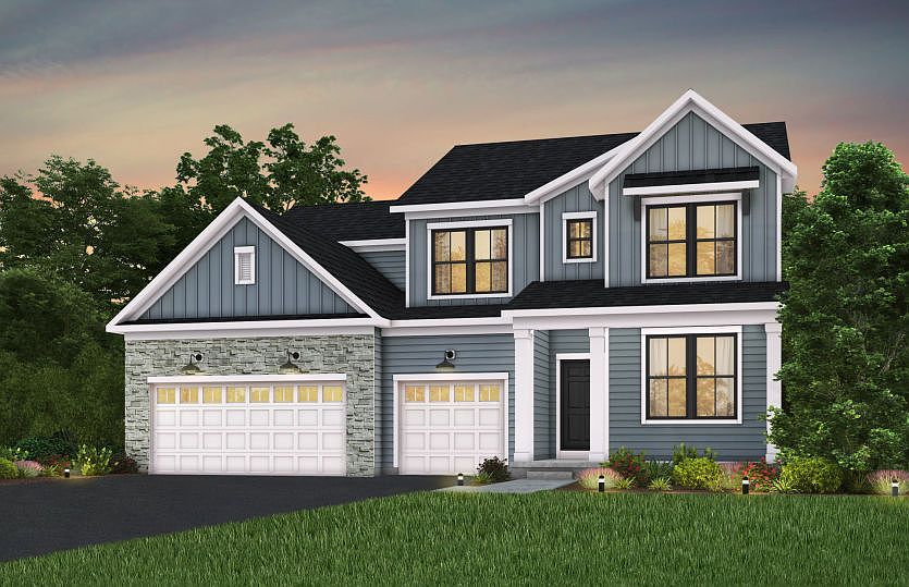 Exterior Elevation - FH203 with stone