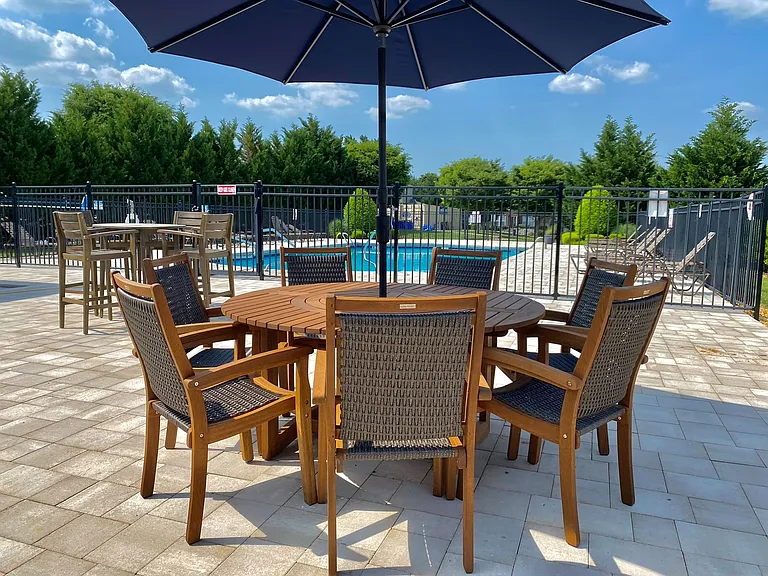 Poolside lounge chairs