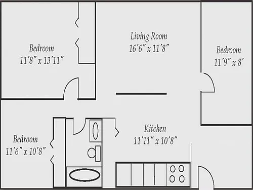 Floor plan 3 Bedroom