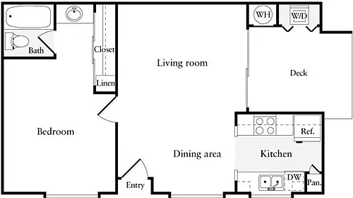 Floor plan 1 Bedroom A