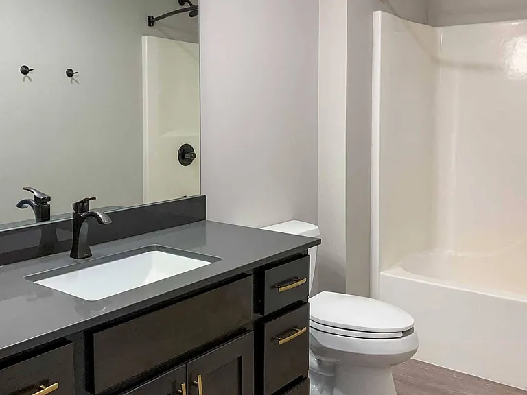 Enjoy plenty of vanity storage in our Robin floor plan.