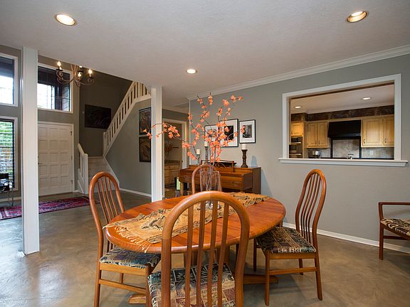 Open floor plan with nice floors