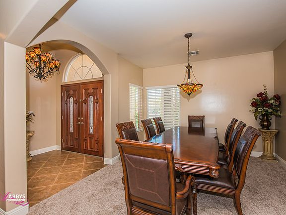 Tile entry and dining room