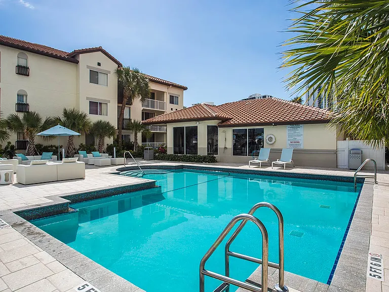Enjoy spectacular sunsets from the pool deck lounge seating
