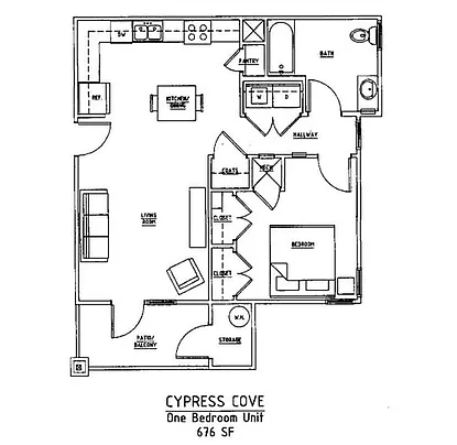 Floor plan One Bedroom