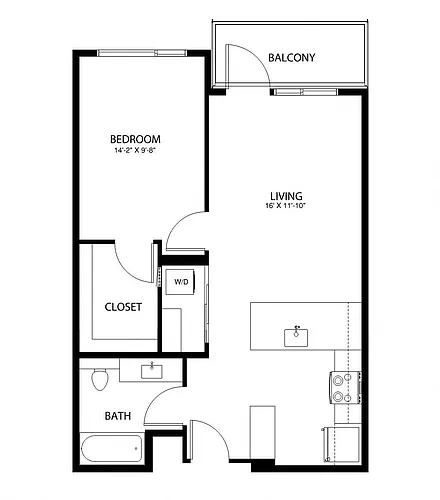 Floor plan 1X1 C4