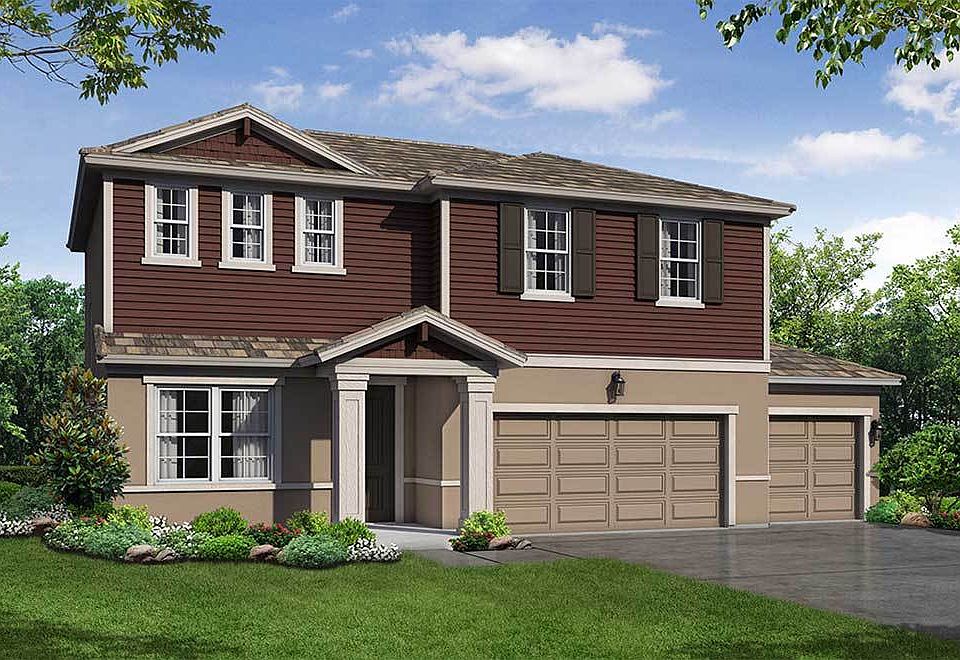 Sandalwood 3-Car Home Exterior Coastal Elevation