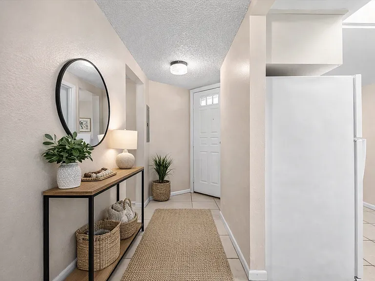 Entryway hall virtually staged