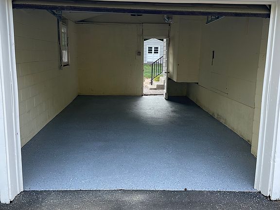 Freshly Epoxy painted Garage Floor