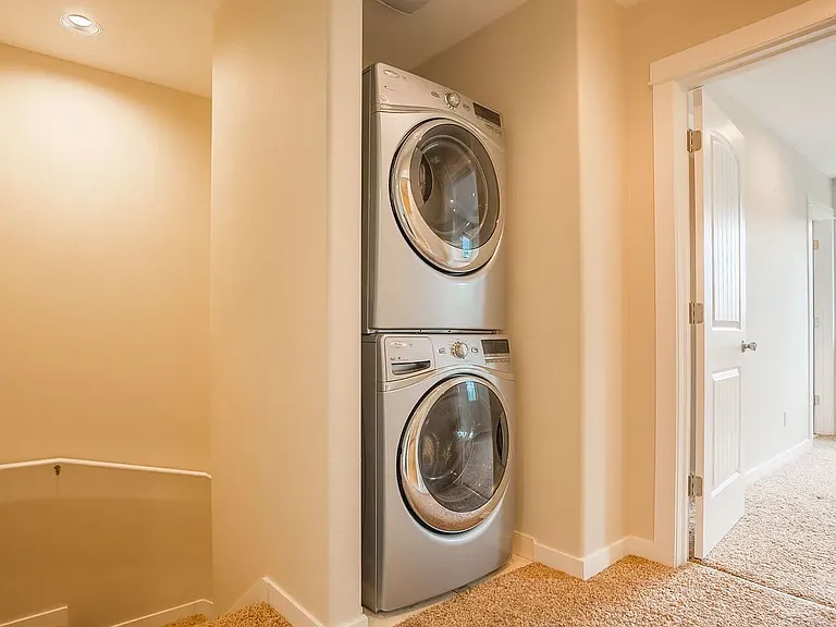 Full Size Washer and Dryer upstairs. No hauling laundry up and down stairs.