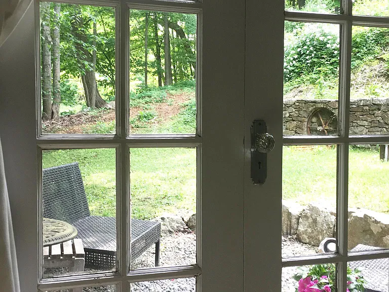 French doors to sitting area and yard, private hilltop