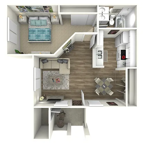 Floor plan 1 Bedroom