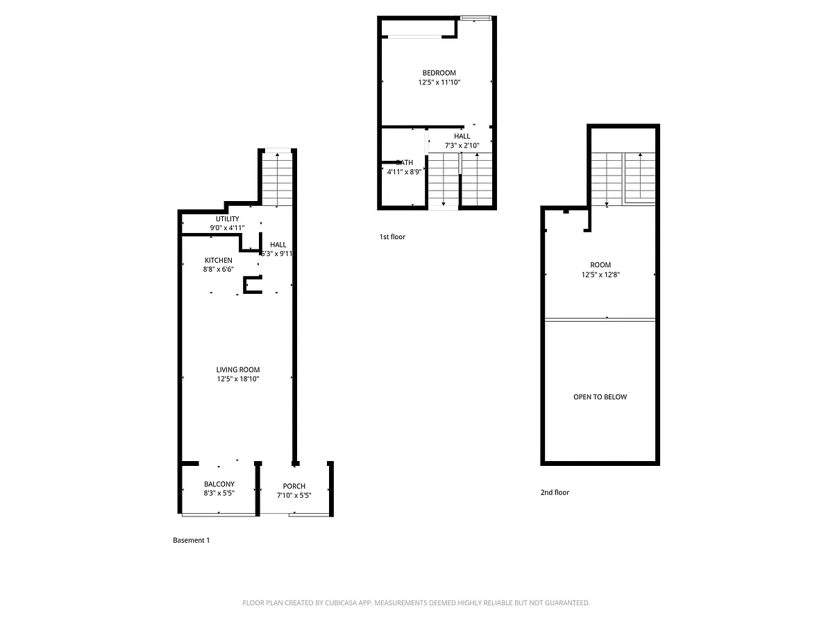 Floor plan 1 Bedroom Loft Non Updated
