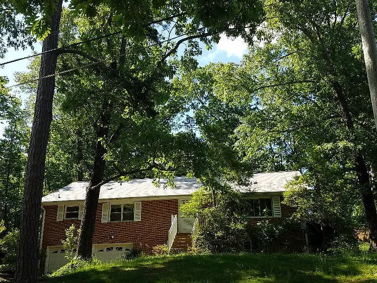 Sadly, the one leaning tree had to go....