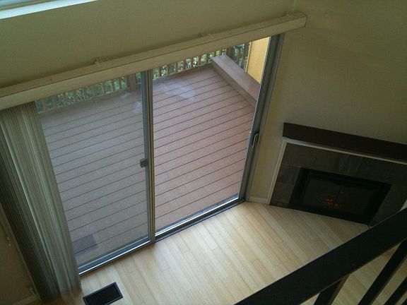 view downstairs from loft bedroom