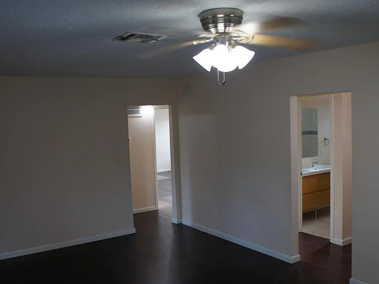 Living room looking toward the master bedroom