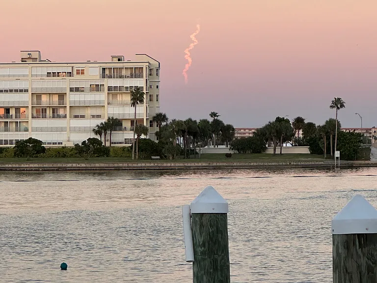 Rocket Launches from Cape Canaveral spotted right from the dock!