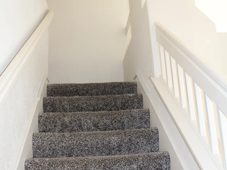 stairs, all three bedrooms are upstairs