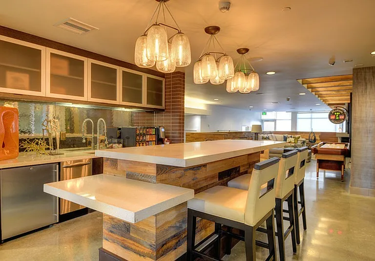 Resident Lounge with with bar-style seating