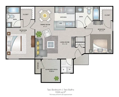 Floor plan Two Bedroom
