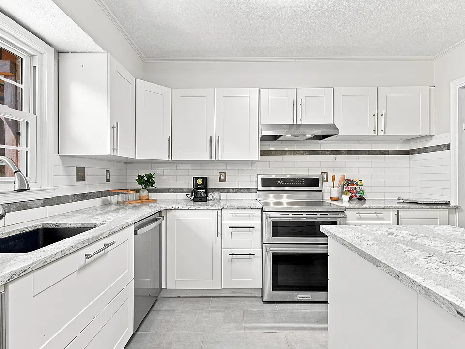 Newly renovated kitchen with induction range.