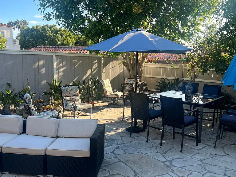 View of patio below.