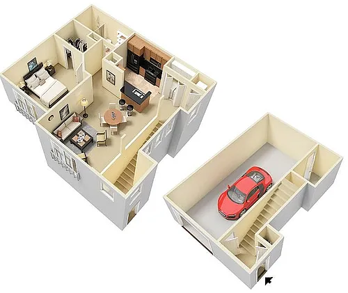 Floor plan Cerulean with Attached Garage