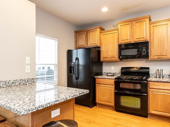 Kitchen with wood floors