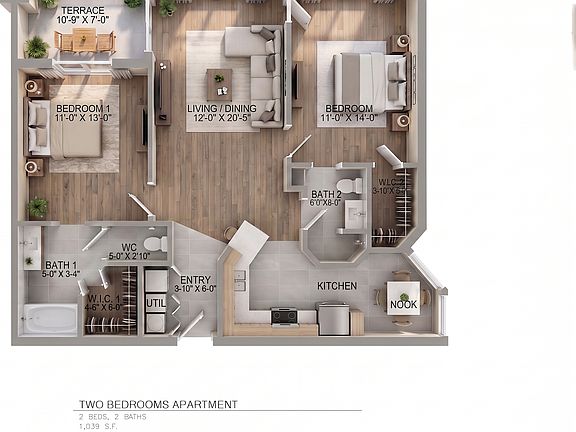 4th image of 1280 S Alhambra Cir APT 2413