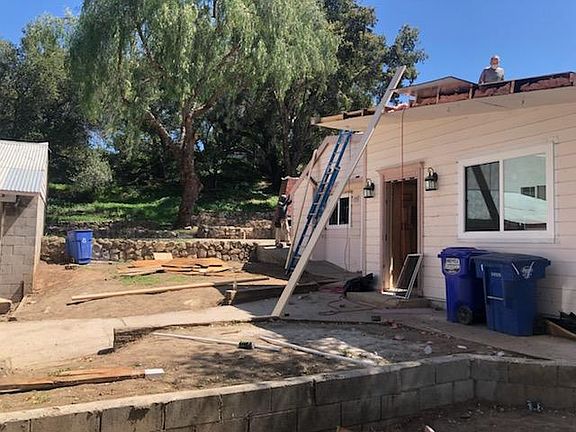 Front of house being remodeled