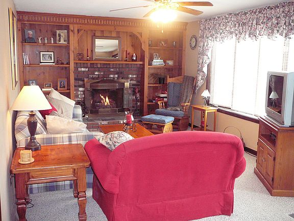 Bay window brightens large living area 