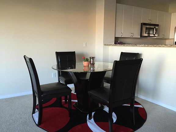 Dinner table and chairs wait for your coming