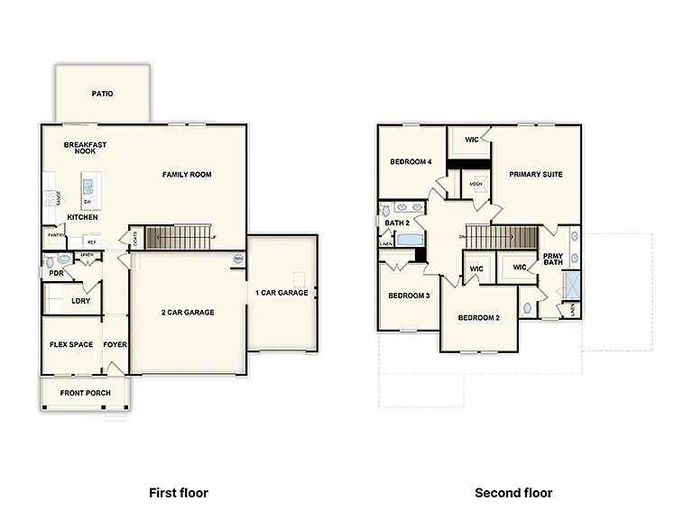 Floor plan Eisenhower 3-Car Garage