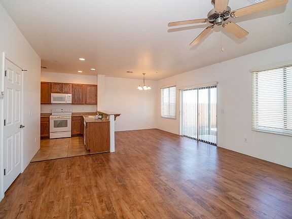 Living Room, Dining Area & Kitchen
