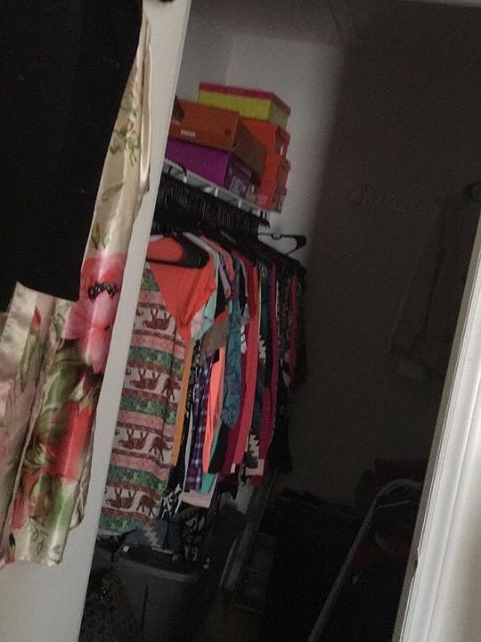walk in closet in bedroom