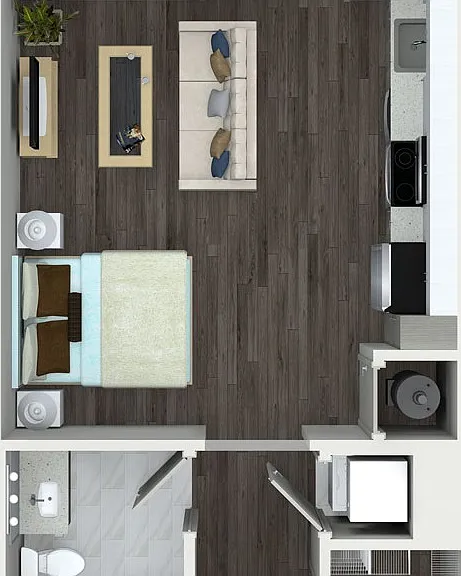 555 Ross - E1180 - 1 Beds - 1 Baths - 518 Sq. ft.