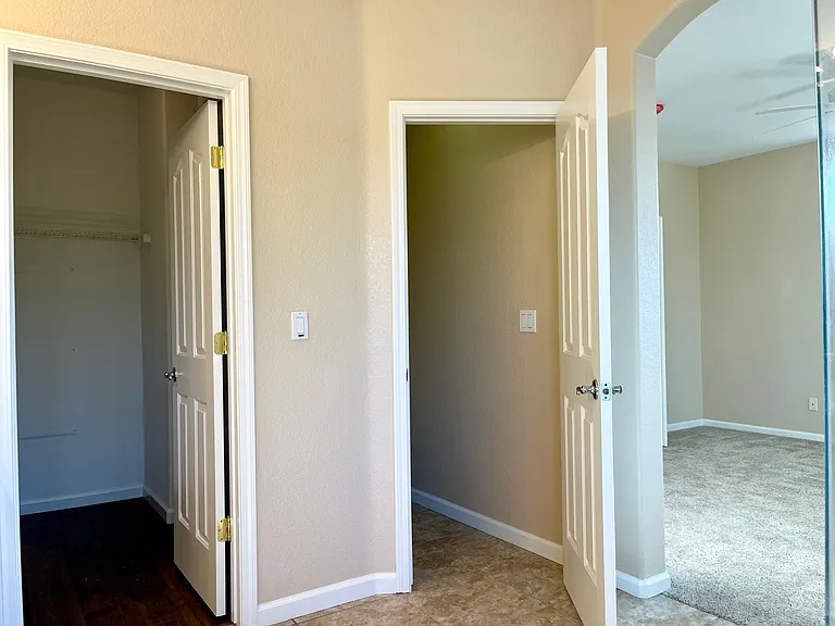 Master Closet, Toilet, Master Bedroom from Master Bath
