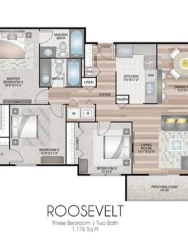 Floor plan Roosevelt - Premium Plus