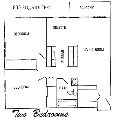 Floor plan 2 BR