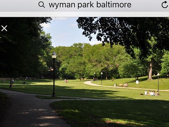 Wyman Park across the street