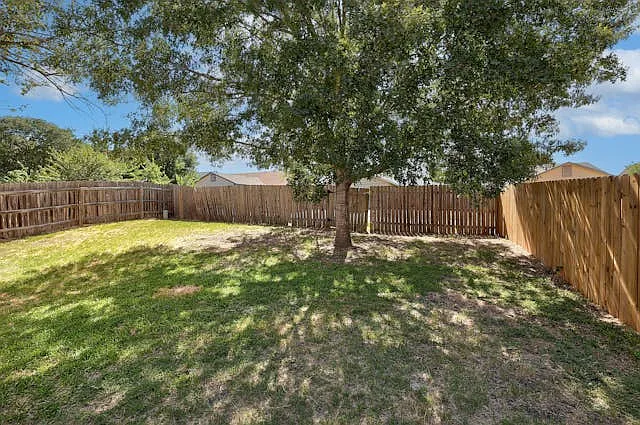 fenced in back yard (great for social & pets)