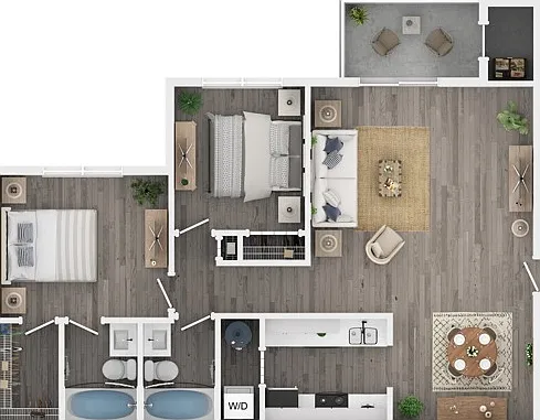 Two Bedroom Two Bath Floor Plan Two Bedroom Two Bath Floor Plan