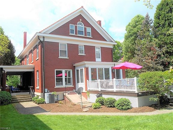 All brick, traditional American four-square home