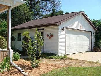 Detached 22 x 24 garage with door openers